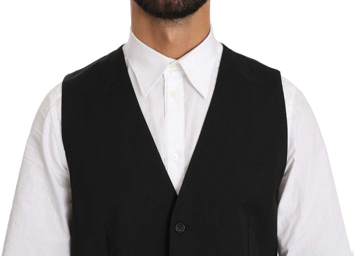 Elegant Black Formal Dress Suit Vest