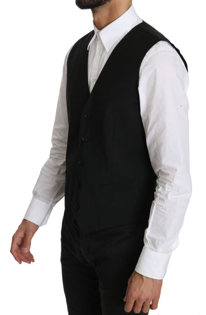 Elegant Black Formal Dress Suit Vest