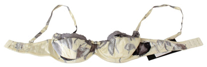 Beige Lace Balconcino Silk Bra