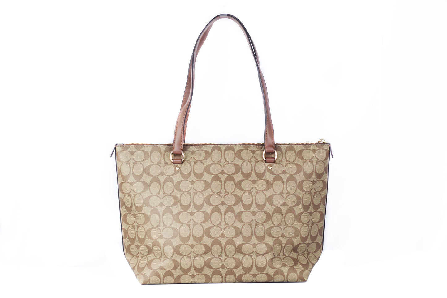 Signature Coated Canvas and Leather Gallery Tote Handbag