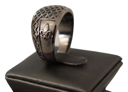 Exquisite Silver Mens Statement Ring