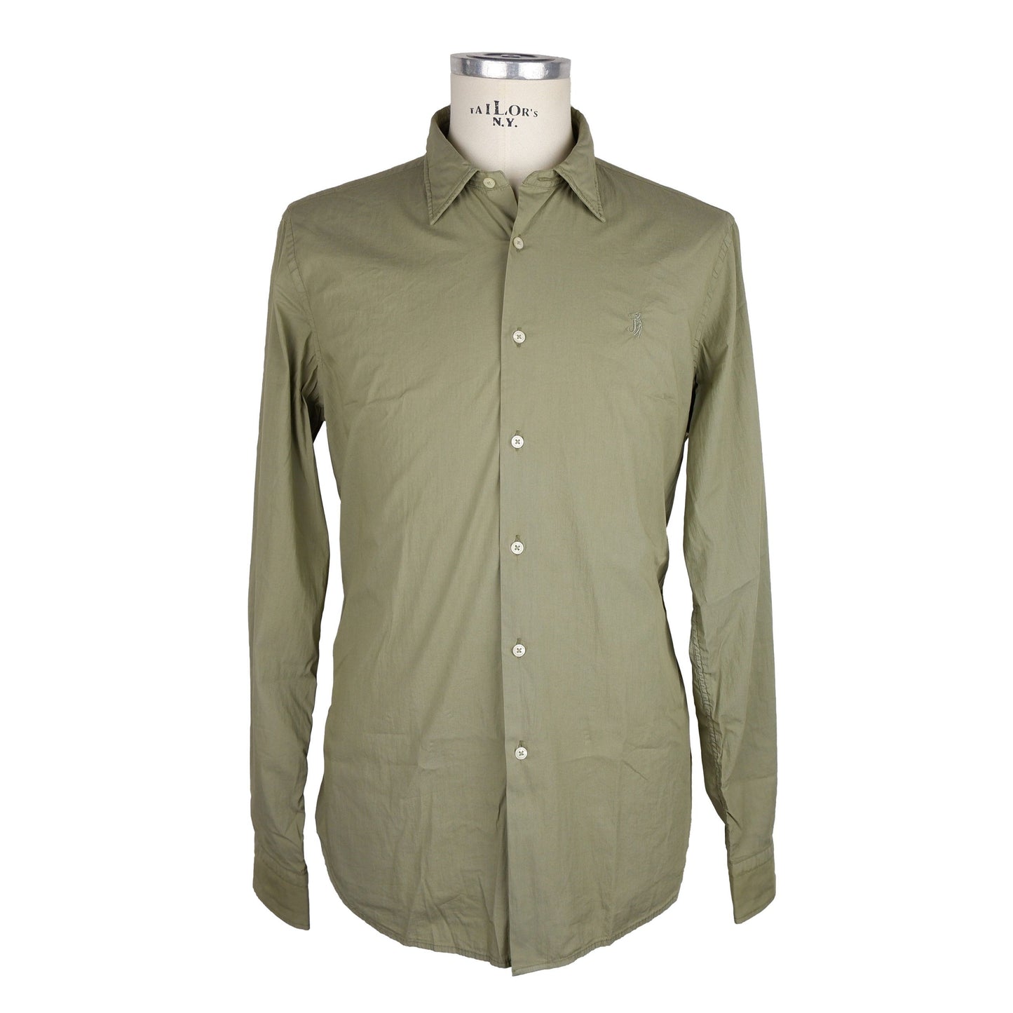 Camisa de algodón verde