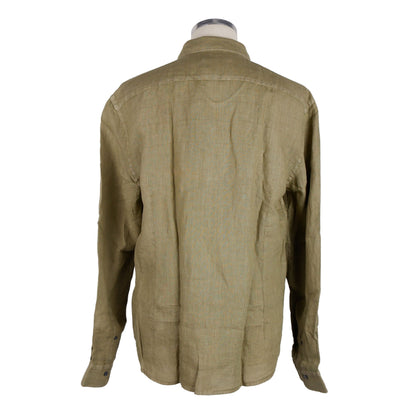 Camisa de lino verde