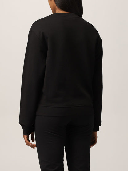 Black Cotton Women Sweater