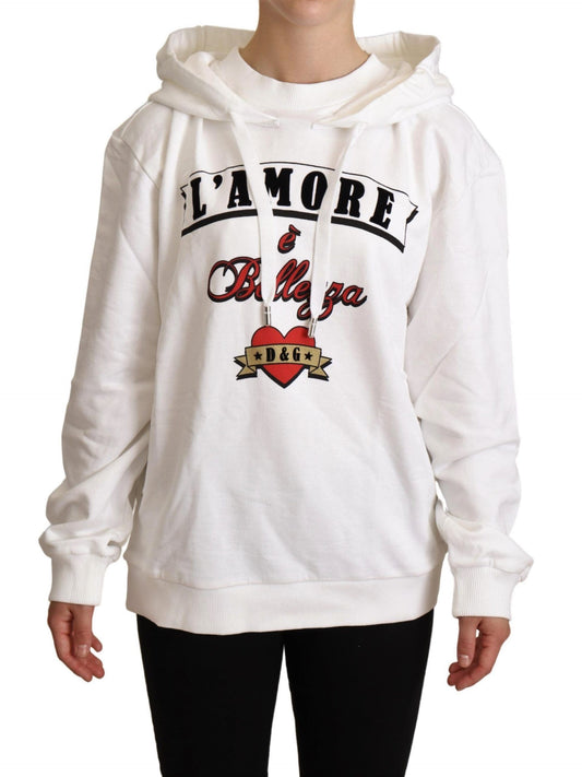 Pull à capuche L'Amore blanc