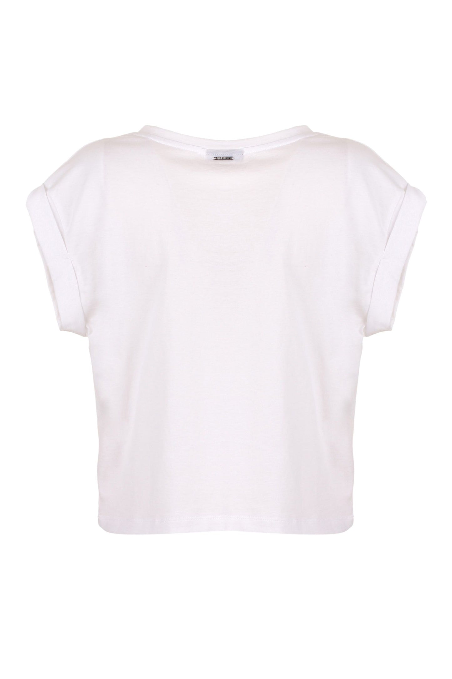 White Cotton Women T-Shirt