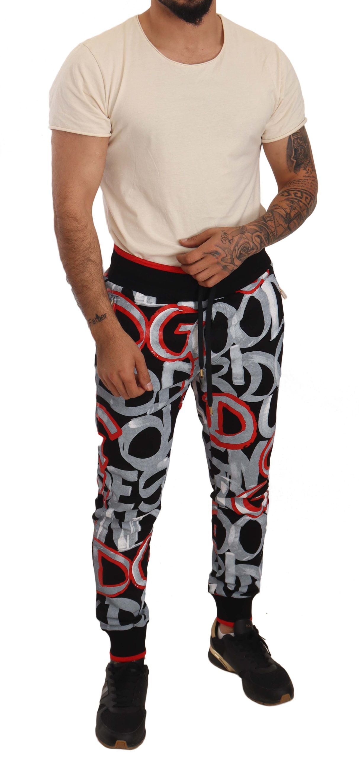 Sleek Multicolor Detail Joggers for Men