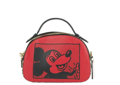 Sac à main en cuir galet Mickey Mouse X Keith Haring Serena