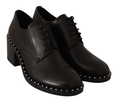 Studded Oxford Elegance Leather Heels