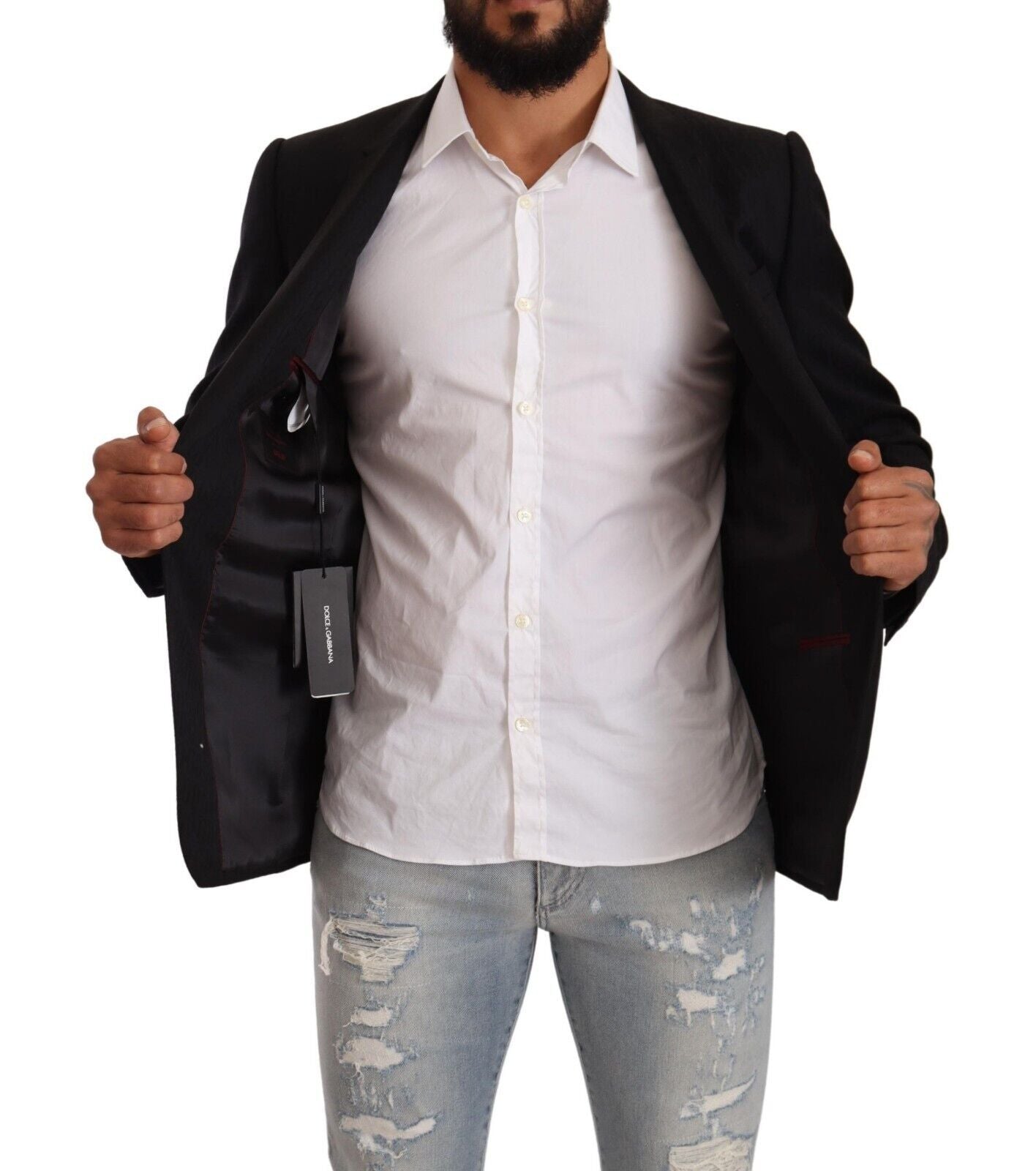 Exclusive Black Virgin Wool Blazer