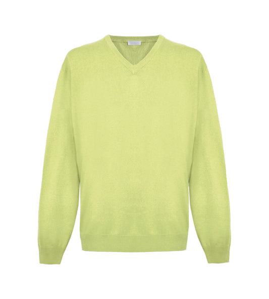 Yellow Cashmere Men Sweater