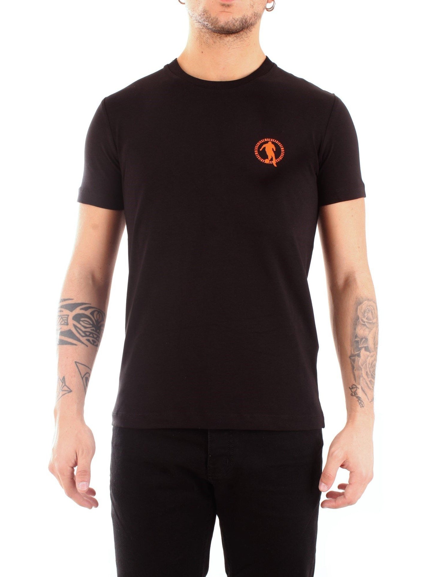 Black Cotton Men T-Shirt