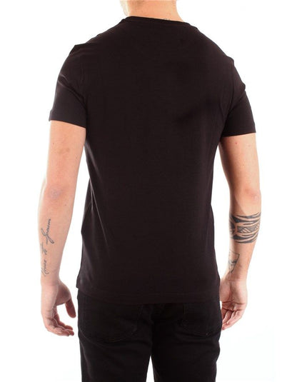 Black Cotton Men T-Shirt