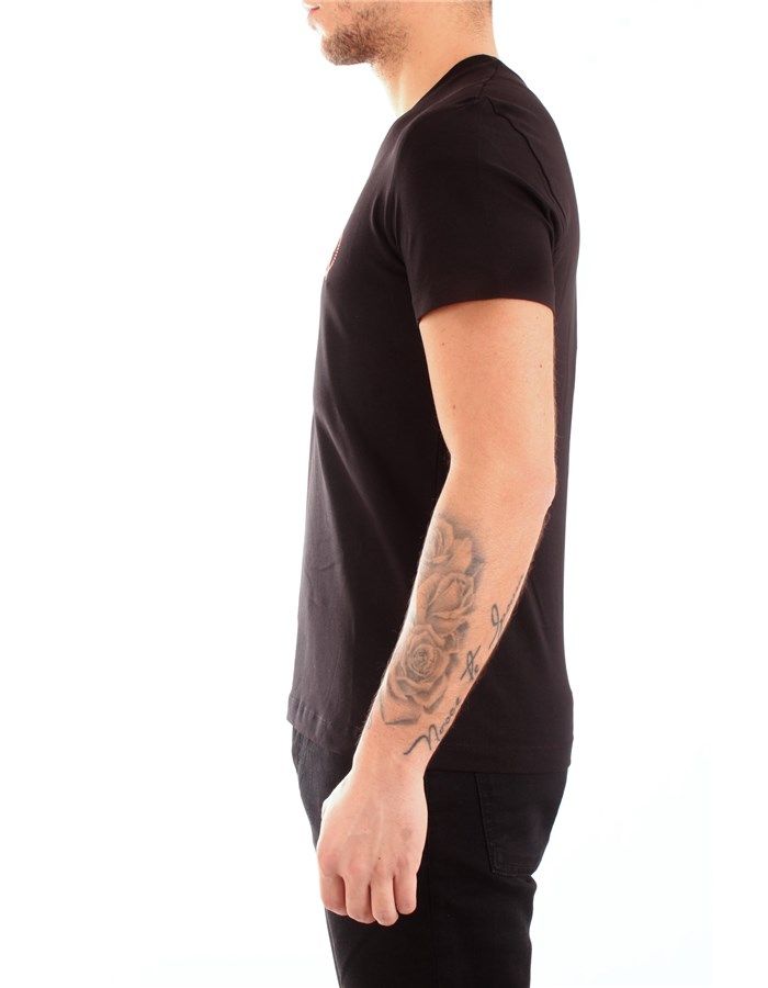 Black Cotton Men T-Shirt