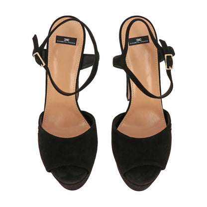 Black Calfskin Women Sandal