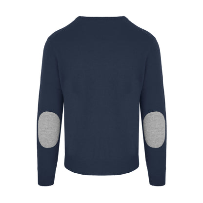 Blue Wool Men Sweater