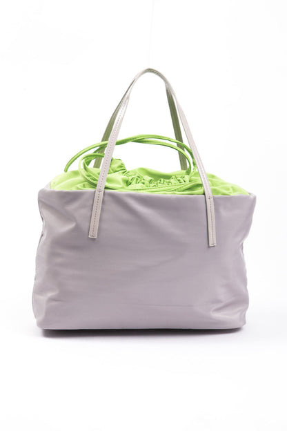 Gray Polyester Women Handbag