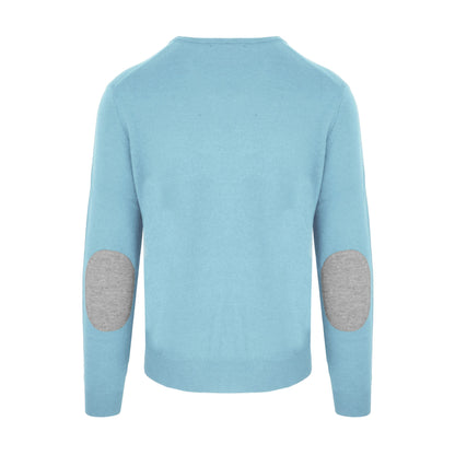 Light Blue Cashmere Men Sweater