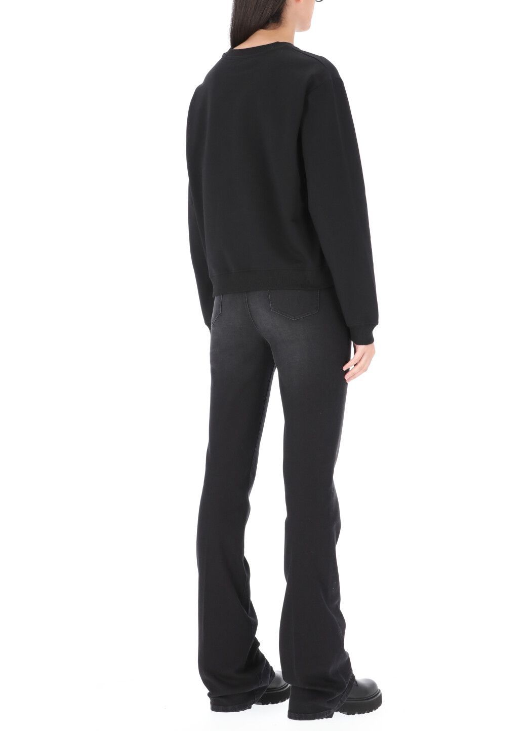 Black Cotton Women Sweater