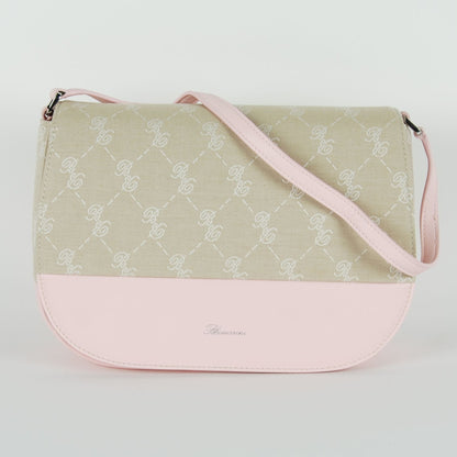 Pink Cotton Women Crossbody Bag