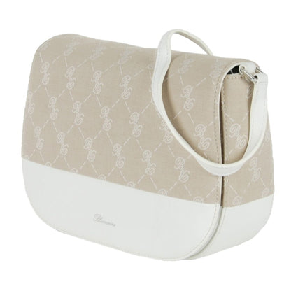 White Cotton Women Crossbody Bag