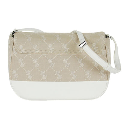 White Cotton Women Crossbody Bag