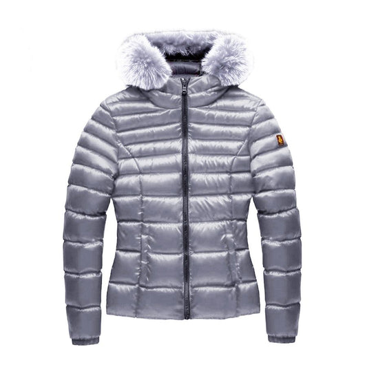 Gray Polyamide Women Jacket