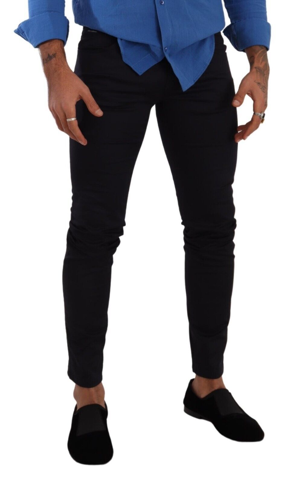 Sleek Dark Blue Slim Fit Skinny Jeans