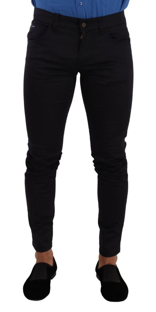 Sleek Dark Blue Slim Fit Skinny Jeans