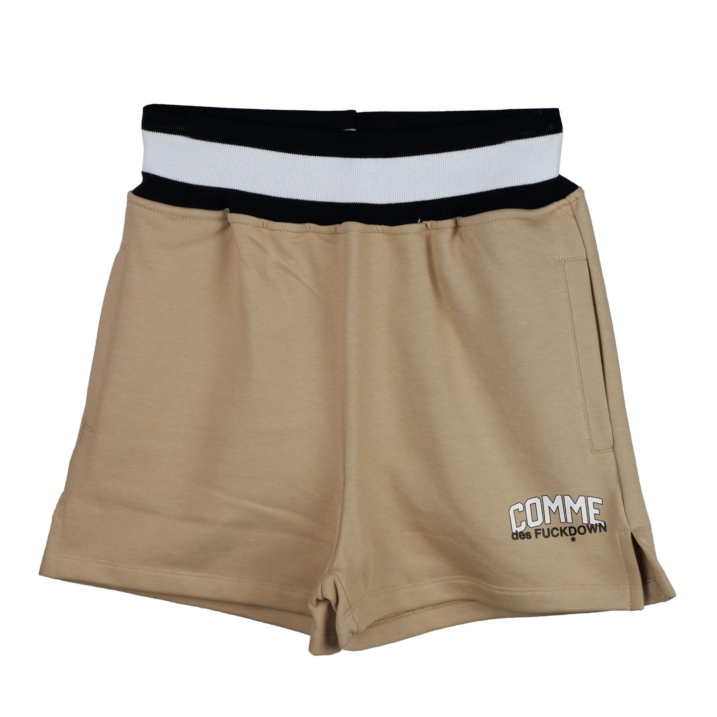 Beige Cotton Women Short