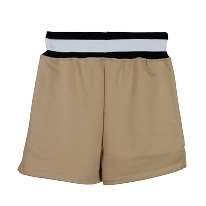 Beige Cotton Women Short