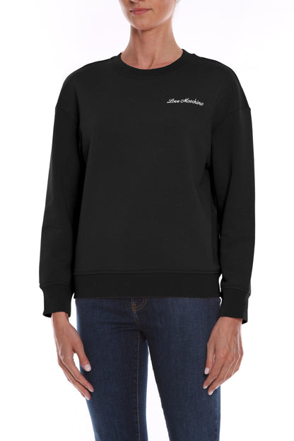 Black Cotton Women Sweater