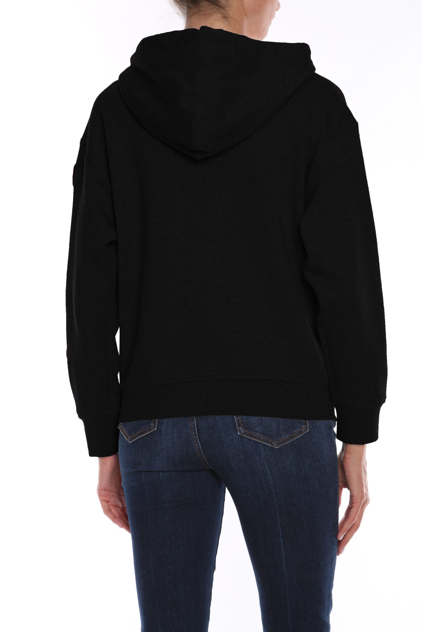 Black Cotton Women Sweater