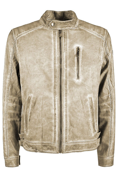 Beige Polyethylene Men Jacket