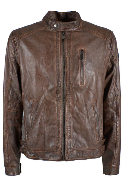 Brown Polyethylene Men Jacket