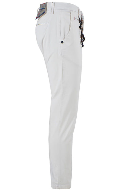 White Cotton Men's Chino Pants