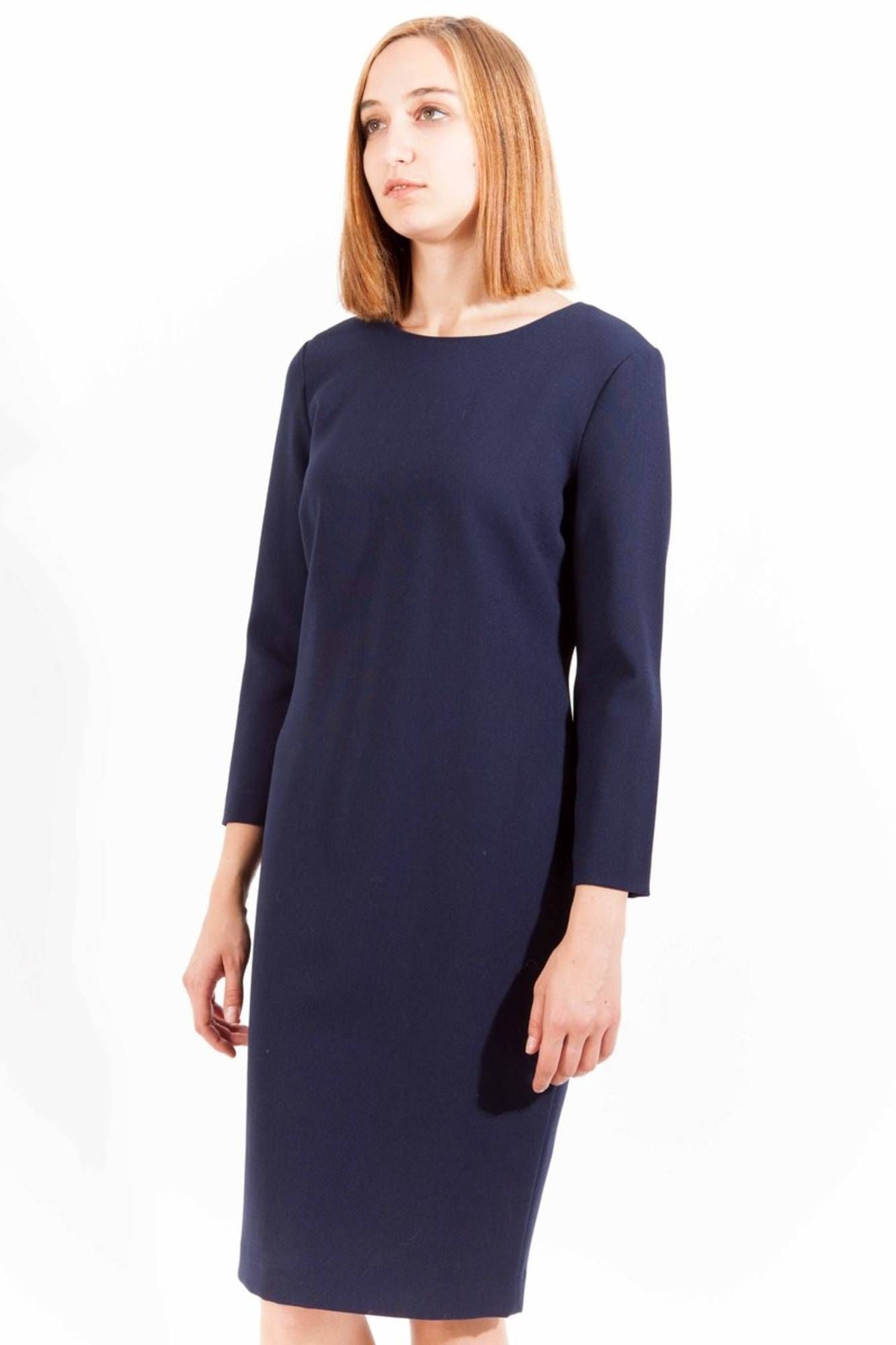 Blue Wool Women Dress