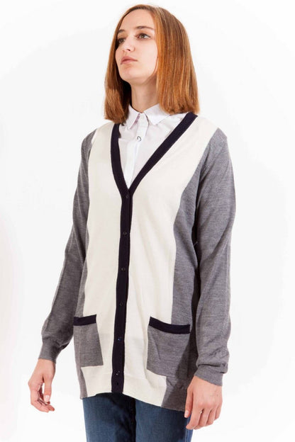 Gray Wool Women Cardigan