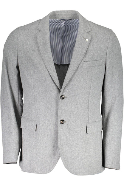 Gray Wool Men Jacket