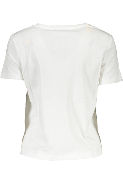 White Cotton Women TShirt