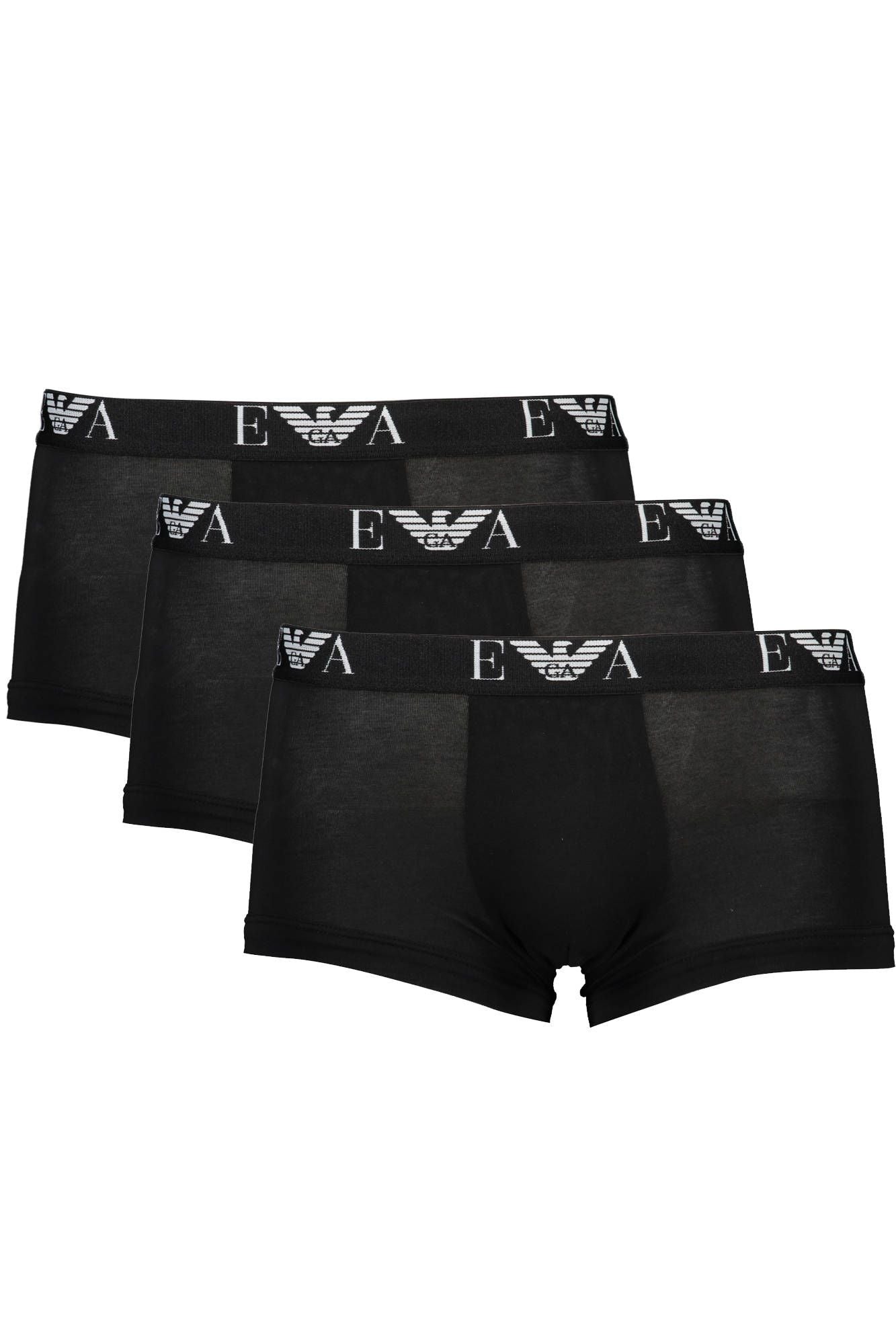 Black Cotton Men Underwear Trunk Pack