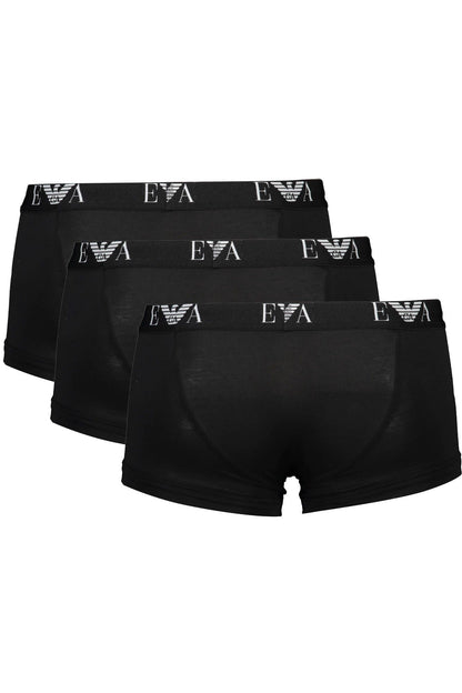 Black Cotton Men Underwear Trunk Pack