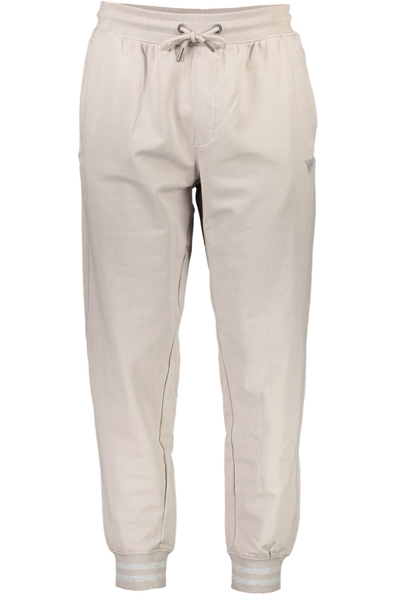 Beige Cotton Men's Sports Pants