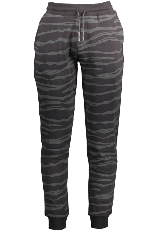 Black Cotton Men Sports Trouser