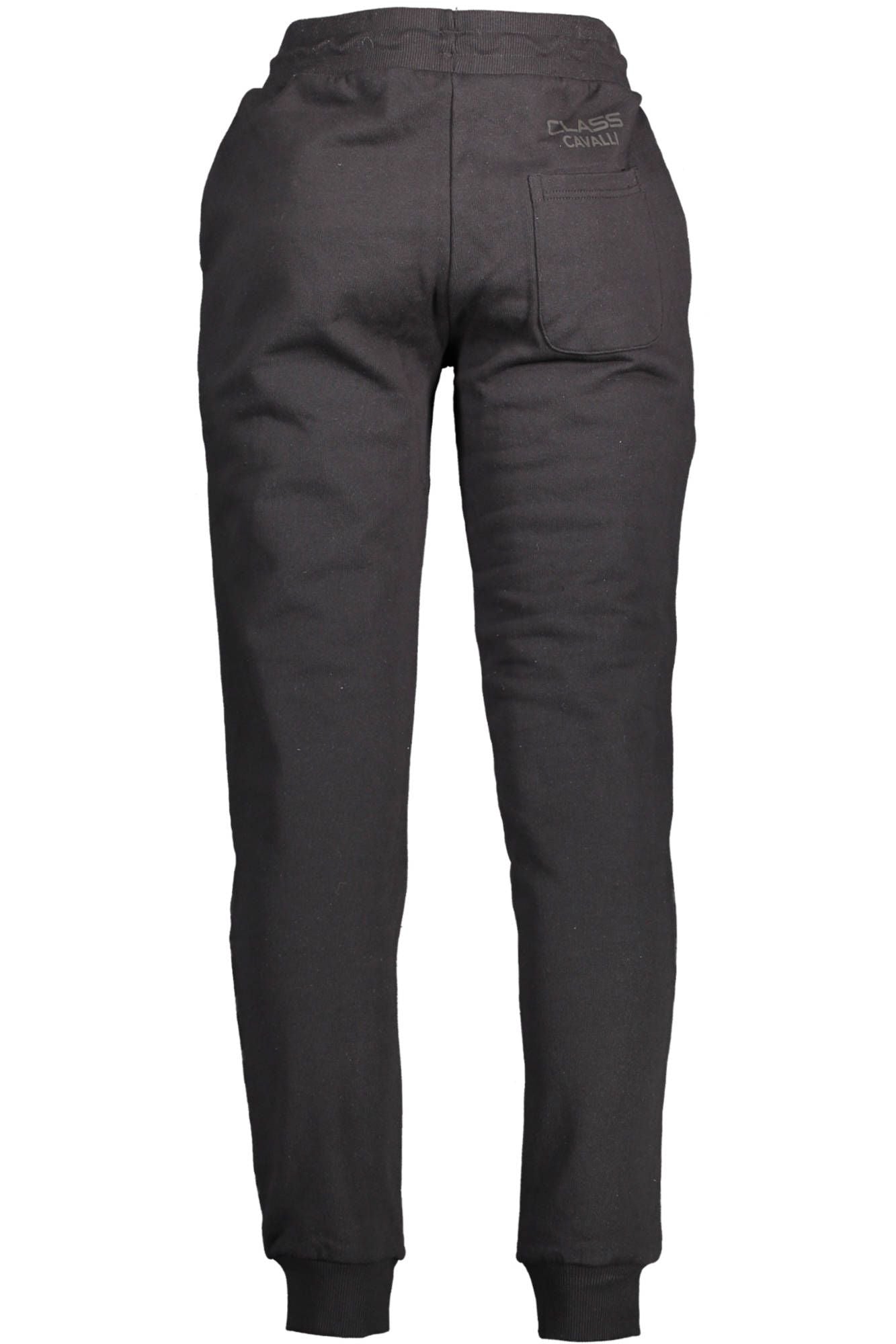 Black Cotton Men Sports Trouser