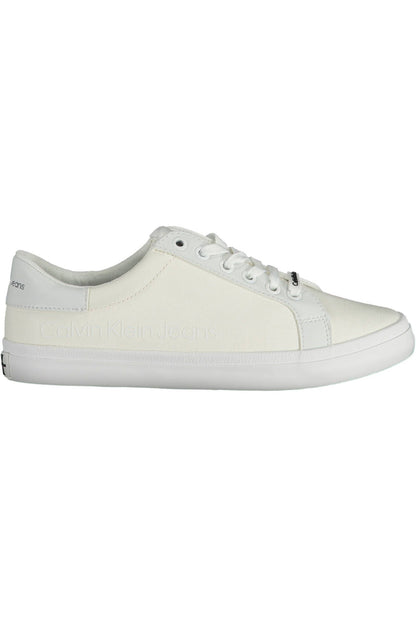 White Cotton Women Sneaker