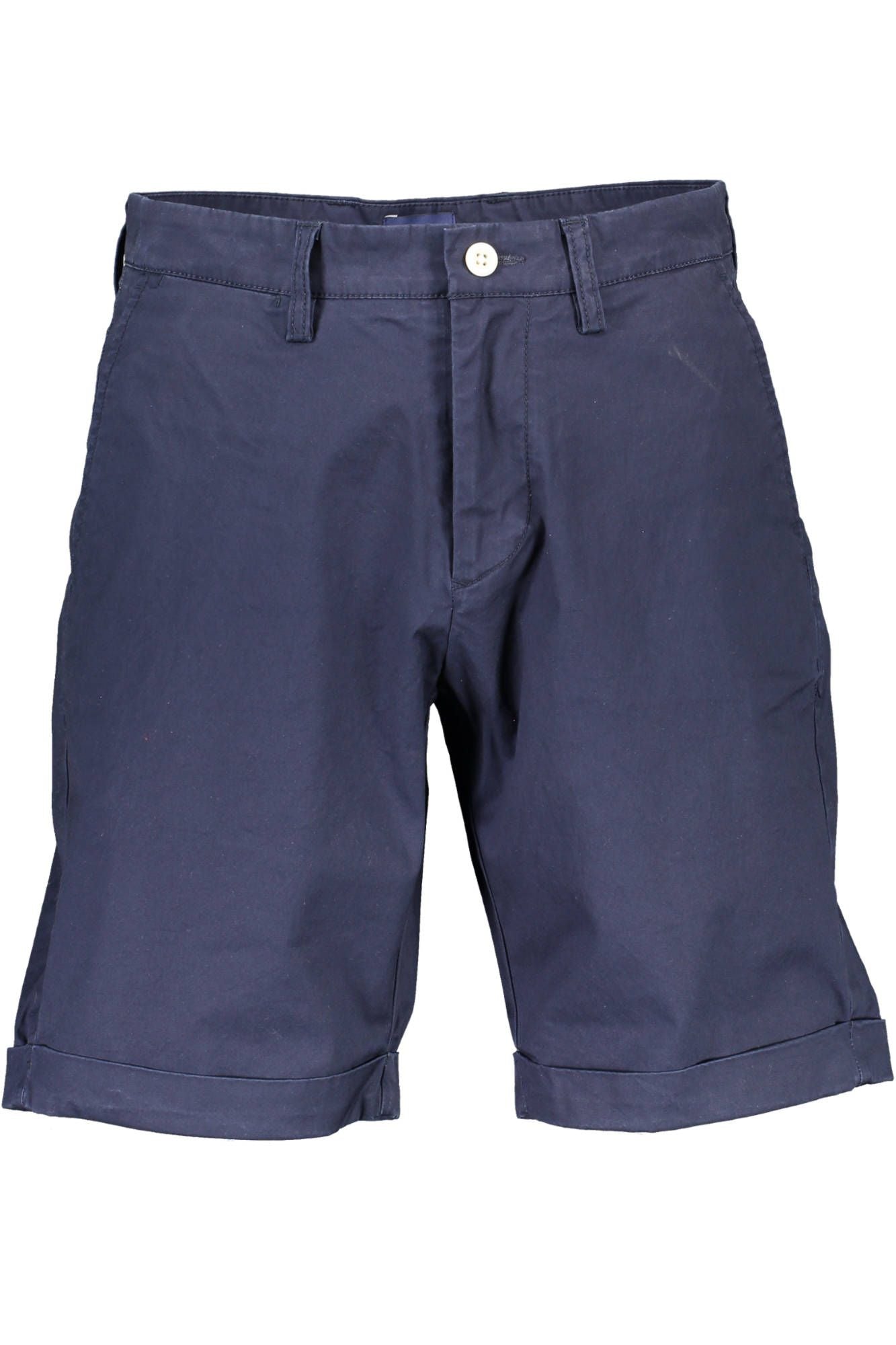 Blue Cotton Men Bermuda