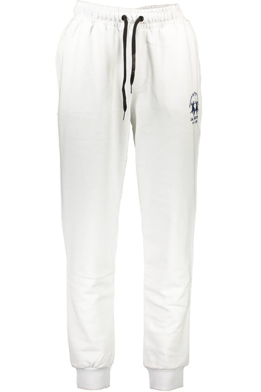 White Cotton Men Sports Pant