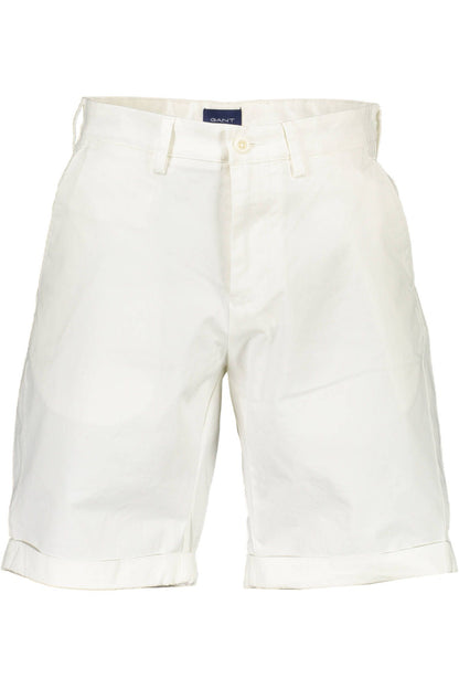 White Cotton Men Bermuda