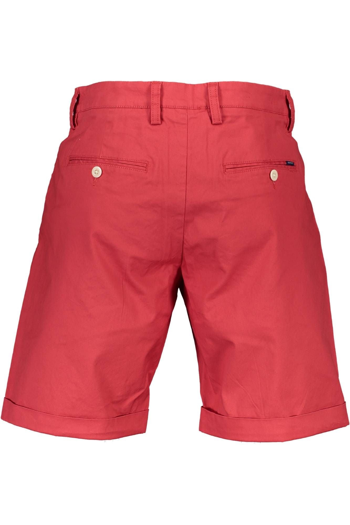 Red Cotton Men Bermuda